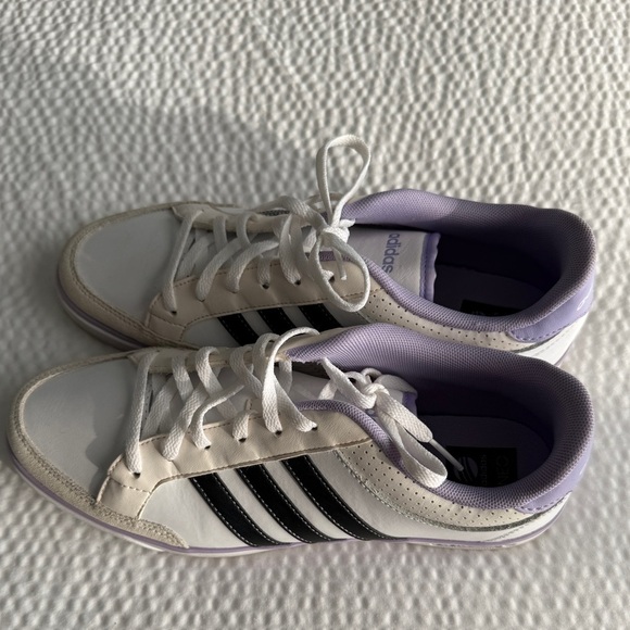 Adidas Neo Label Ortholite Comfort Foam White Purple Shoes Women's Size 8.5 - Picture 3 of 11